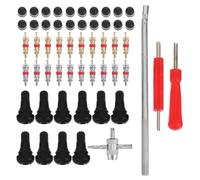 CLISPEED Tyre Stem Puller Tool Kit on Tubeless Tires and for Tire Valve Repair Featuring Scratch-Resistant Chrome Vanadium Steel and Plastic Materials Trucks and Passenger Cars