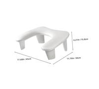 CLISPEED U Shaped PU Leather Nail Arm Rest Stand for Manicure Nails Accessories Portable Detachable Hand Pillow Writing Drawing Support Comfortable Multifunctional Table