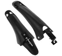CLISPEED Universal Bicycle Mud Guard Set for Mountain Bike and Road Cycling, Black Plastic Front and Rear Mudguards with Versatile Adaptability for Enhanced Riding Experience in Urban Areas