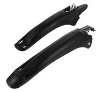 CLISPEED Universal Bicycle Mudguard Set Front and Rear Plastic Mud Guards Black for Mountain Biking and Country Roads