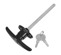 CLISPEED Universal Locking T-Handle with Long Shaft for Garage Door Keyed Lock T Handle Lock Assembly for Barn Door and Tool Box Security Replacement