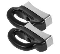 CLISPEED Universal Pot Handle Replacement Heatproof Pan Handle Grip 2pcs Lightweight Black Detachable Fry Pan Accessories for Pressure Cookers and Steamers