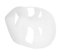CLISPEED Unpainted White Plastic Animal Head Mask Skull Shape and Ventilation Holes, Comfortable Fursuit Face Cover Mask for Themed Gatherings and Festival DIY Cosplay