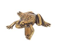CLISPEED Vintage Brass Frog Door Handles Wealth Attracting Feng Shui Cabinet Pulls Sturdy Brass Knobs for Bedroom Wardrobe Cupboard Smooth Operation and Long Term Shine