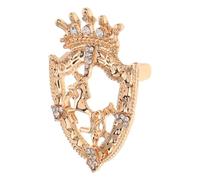 CLISPEED Vintage Crowns Brooch Pin Rhinestone Shield Lapel Pin Retro Zinc Alloy for Hosts Presenters Special Occasions Elegant Texture Horse Badge Crown Shape