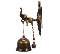 CLISPEED Vintage Elephant Iron Doorbell Retro Wall Mounted Bell for Home Garden Decoration Crisp Sound for Gates Patios Unique