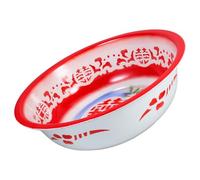 CLISPEED Vintage Enamel Mixing Bowl for Kitchen, Retro Food Basin | Smooth Enamel Coating, Versatile Hand Wash Cleanup, for Salads, Laundry Room, Serving at Table