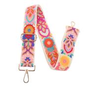 CLISPEED Vintage Floral Embroidered Adjustable Purse Strap for Banjo Guitar Elegant Replacement Crossbody Bag Belt for Music Enthusiasts Fashion Lovers