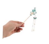 CLISPEED Vintage Handmade Chinese Hair Chopsticks Blue Enamel Flower Hairpin for Women Tassel Pin for Hanfu Styling Unique Decorative Accessory for Traditional and Modern Looks