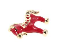 CLISPEED Vintage Inspired Horse Brooch Pin in Reddish Metal, Decorative Accessory with High Oxidation Resistance, for Dress Collar and Collecting, Retro Animal Badge for Women and Men
