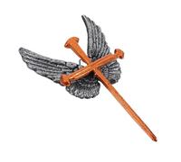 CLISPEED Vintage Iron Wall Metal Cross with Angel Wings Handcrafted Religious Sculpture for Sacred Christian Home Decor Prayer Ornament for Baptism Gifts and Spiritual Spaces