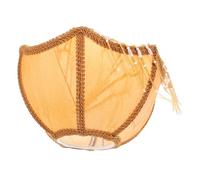 CLISPEED Vintage Lampshade Umbrella Shaped Pendant Fabric Lampshade E27 Table Floor Lamp Shade Faux Sheepskin 20Cm Bottom Opening for Home and Office Lighting