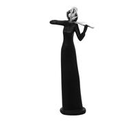 CLISPEED Vintage Musician Resin Figurine Craft Black Violin Desktop Ornament for Living Bedroom Decoration Art Sculpture for Photo Props and Home Adornment