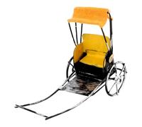 CLISPEED Vintage Rickshaw Model Metal Rickshaw Ornament Retro Decorative Iron Classic Design Will Not Rust Easily for Pub Ktv Decoration Random Color