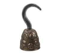 CLISPEED Vintage Skull Pirate Hook with Ergonomic Handle Realistic Red Finish for Cosplay Party Pirate Birthday Supplies Comfortable and Eye Catching Costume Accessory