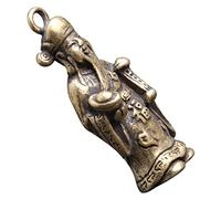 CLISPEED Vintage Small God of Wealth Metal Pendant DIY Keychain Charm for Jewelry Making and Bag Decoration Antique Style Chinese Luck Ornament with Detailed Craftsmanship