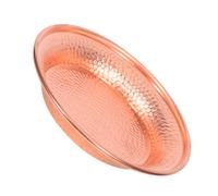 CLISPEED Vintage Tibetan Copper Water Offering Bowl for Buddhist Supply Sacred Ornament for Home Temple Office Decor Large Sacred Tray for Worship and Pooja