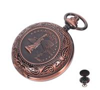 CLISPEED Vintage Zinc Alloy Pocket Compass Retro Mini Navigation Tool for Hiking Camping Outdoor Adventures Scratch-resistant Precision Directional Guide