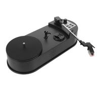 CLISPEED Vinyl Retro Speaker Built-in Turntable Record with Player USB Mp3 Conversion Black Abs Phonograph Festival, for Home Decorations Use