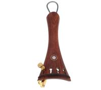 CLISPEED Violin Tailpiece Durability and with Integrated Fine Tuners and Metal Tailgut, 4/4 Size Rosewood Replacement Part, Fish Eye Style with Smooth Handmade Finish
