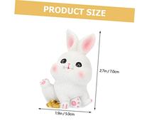 CLISPEED Vivid Resin Rabbit Figurine Decorative Bunny Ornament for Car Dashboard and Home Tabletop Creative Easter Bunny Craft with Bright Colors Decor and Office Display