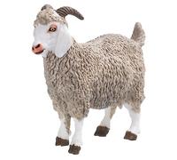 CLISPEED Vivid Simulated Sheep Model Solid Angora Goat Ornament for Farm Scene Decoration Animal Figure for Home Office Photo Prop