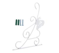 CLISPEED Wall Mounted Iron Flower Bracket Hook for Hanging Flower Pots and Planters White Metal Holder for Indoor Outdoor Garden Balcony Porch Easy Install for Bird Feeders Lanterns Wind
