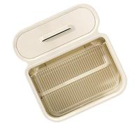 CLISPEED Wall-Mounted Paper Towel Holder with No-Drill Installation and Cream White Finish for Bathroom and Kitchen Storage