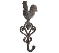 CLISPEED Wall Mounted Retro Rooster Shaped Cast Iron Hook Wall Hook for Coats Hats and Bags Vintage Decorative for Home Storage