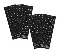 CLISPEED Waterproof Matte Black Base White Letter Spanish Keyboard Stickers 6pcs Replacement Keyboard Decals Universal Adhesive Language Stickers for Laptop Computer
