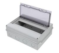 CLISPEED Way Breaker Box with Clear Window Abs Electrical Enclosure Din Rail Distribution Protection for Indoor and Outdoor Power Management Circuit Breaker Safety Junction Box