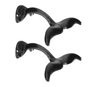 CLISPEED Whale Tail Cast Iron Wall Hooks Set, 2pcs Hanging Hooks for Towels and Coats, for Indoor Bathroom and Outdoor Use