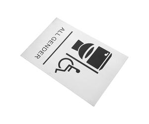 CLISPEED Wheelchair Disabled Toilet Sign with Elegant Finish Easy Installation and Fading Resistant Restroom Door Sign for All Gender Accessible Bathrooms in Public Places
