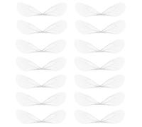 CLISPEED White Dragonfly Wings Charms with Easy to Work Design Earring Pendants 100pcs Sturdy Polyester Material for Women for Art Crafts and Butterfly Home Decor