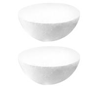 CLISPEED White Half Sphere Foam Balls 2Pcs Polystyrene 18Cm Diameter for Bouquet Making and Floral Display