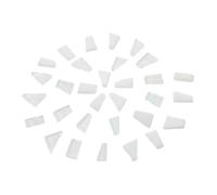 CLISPEED White Irregular Glass Mosaic Tiles for DIY Crafts Home Decor Art Projects Approx Sparkling Glass Squares with Smooth Surface for Easy Cleaning and Artistic Mosaic Designs