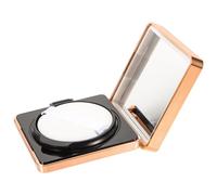 CLISPEED White Magnetic Design Dressing Case Powder Box with Mirror Plastic Makeup Cushion Empty Case for DIY and Outdoor Use, Gift for Female Friends and Girlfriend