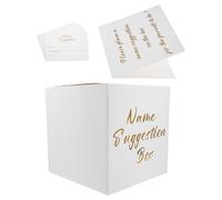 CLISPEED White Paper Feedback and Voting High Confidentiality and Easy Installation Suggestion Box with Slot and 30 Name Cards Elegant Design for Office or School