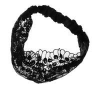 CLISPEED Wide Floral Lace Skincare Headband for Women Soft Stretch Bohemian Spa Hairband with Advanced Antislip Technology Wide Coverage Styling Accessory for Makeup and Face Washing