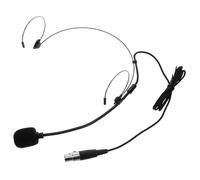 CLISPEED Wired Headset Microphone for Voice Amplifier and Teacher Use, Black Headworn Earset with Four-pin Xlr Connector, Multipurpose Microphone System for Singing and Speaking