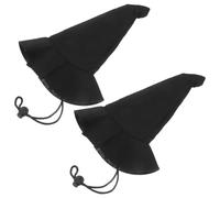 CLISPEED Witch Hats Black 2pcs for Dolls and Pets Mini Halloween Non-woven Material, Versatile Party Accessory Comfortable and Iconic Spooky Charm for Seasonal Displays and Crafts