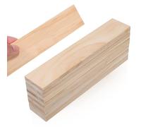 CLISPEED Wood Craft Rectangle Boards 12Pcs Pine Unfinished Planks 20X4Cm Natural Texture Lightweight for DIY Projects and Home Use