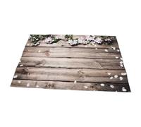 CLISPEED Wood Grain Photo Backdrop Floral Wall Tapestry Romantic Vinyl Background Cloth with Finished Edges Photo Prop and Bridal Shower Assorted Color