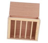 CLISPEED Wood Rabbit Hay Feeder Rack Small Animal Food Dispenser Bunny Hay Holder for Cage