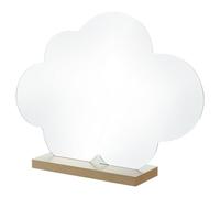 CLISPEED Wood Vanity Mirror Tabletop Makeup Mirror Irregular Shape Decorative Wooden Scratch Resistant Simple Design Suitable for Daily Use in Bedroom for Daughters Girlfriend