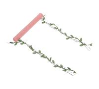 CLISPEED Wooden Bird Swing for Parakeets Parrot Hanging Perch Cotton Rope Bird Cage Decor Toy for Balance Training