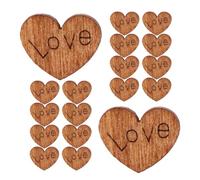 CLISPEED Wooden Buttons Fine Craftsmanship for Crafts 100pcs Heart Shaped and Sewing Clothes for Bags and Home Decor, for Handmade Projects