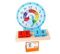 CLISPEED Wooden Educational Clock for Ages Preschool Learning Tool for Recognition Safe High-grade Material Lightweight for Kindergarten and Early Math Skills Development