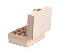 CLISPEED Wooden Essential Oil Carrying Case with 12 Compartments, Organizer Box for Aromatherapy Bottles and Travel