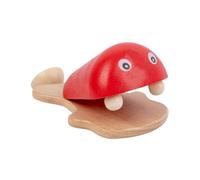 CLISPEED Wooden Finger Castanet with Colorful Fish Pattern Educational Musical Instrument for Rhythm Development for Early Music Learning and Parent Interaction